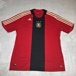 Adidas Germany Away Soccer Jersey Shirt Euro 2008 Authentic Red Gold Black